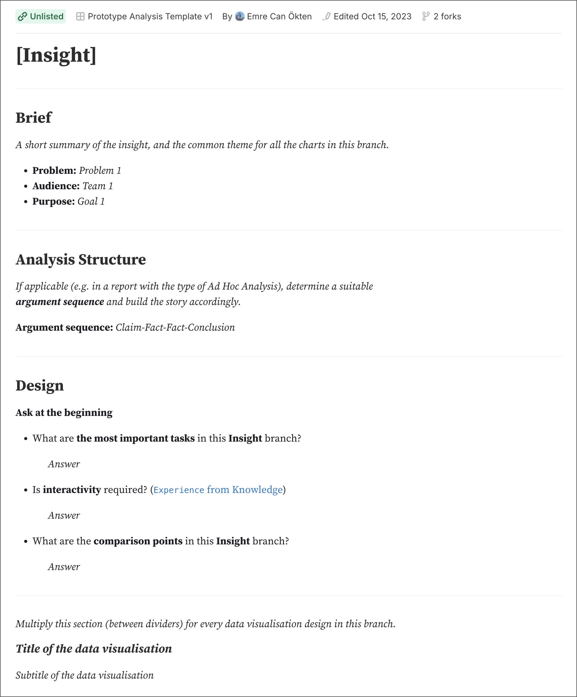 Prototype Analysis Template, Insight