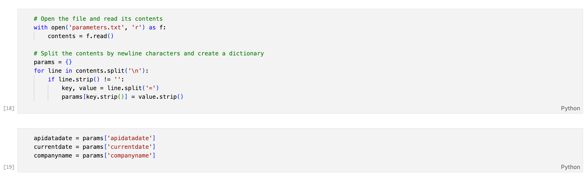 Prospect parameter automation script